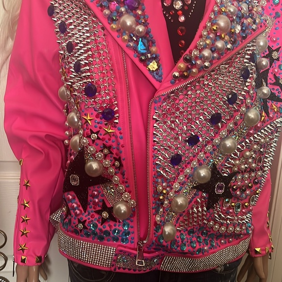 Size 2xl Neon Pink bling jacket - Picture 5 of 5